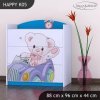 Komoda Happy K05 -medvídek v autě (Barva bílá)