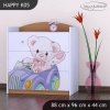 Komoda Happy K05 -medvídek v autě (Barva bílá)