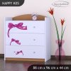 Komoda Happy K05 -medvídek s mašlí (Barva bílá)