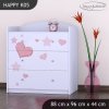 Komoda Happy K05 -medvídek se srdcem (Barva bílá)