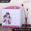 Komoda Happy K05 -  monster toralei (Barva bílá)