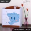 Komoda Happy K05 -  modrý slon (Barva bílá)