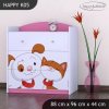 Komoda Happy K05 -  pejsek a kočička (Barva bílá)