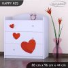 Komoda Happy K05 - včelka se srdcem (Barva bílá)