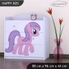 Komoda Happy K05 - růžový pony (Barva bílá)
