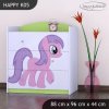 Komoda Happy K05 - růžový pony (Barva bílá)