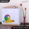 Komoda Happy K05 -  slon s balónkem (Barva bílá)