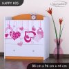 Komoda Happy K05 -  padající srdce (Barva bílá)