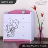 Komoda Happy K05 -  šťastný medvídek (Barva bílá)
