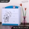 Komoda Happy K05 -  šťastný medvídek (Barva bílá)
