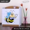 Komoda Happy K05 -  usměvavá včelka (Barva bílá)