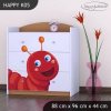 Komoda Happy K05 -  veselá housenka (Barva bílá)