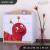 Komoda Happy K05 -  veselá housenka (Barva bílá)