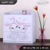 Komoda Happy K05 -  zamilovaní králíčci (Barva bílá)