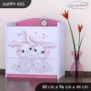 Komoda Happy K05 -  zamilovaní králíčci (Barva bílá)