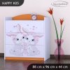Komoda Happy K05 -  zamilovaní králíčci (Barva bílá)