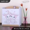 Komoda Happy K05 -  zamilovaní králíčci (Barva bílá)