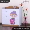 Komoda Happy K05 -  zamilovaný skřítek (Barva bílá)