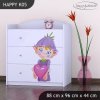 Komoda Happy K05 -  zamilovaný skřítek (Barva bílá)