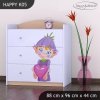 Komoda Happy K05 -  zamilovaný skřítek (Barva bílá)