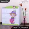 Komoda Happy K05 -  zamilovaný skřítek (Barva bílá)