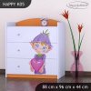 Komoda Happy K05 -  zamilovaný skřítek (Barva bílá)