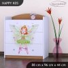 Komoda Happy K05 -  zelená čarodějka (Barva bílá)