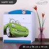 Komoda Happy K05 -  zelené auto (Barva bílá)