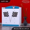 Komoda Happy K06 - auto s vlajkou (Barva bílá)