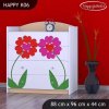 Komoda Happy K06 - dva květy (Barva bílá)