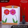 Komoda Happy K06 - dva květy (Barva bílá)