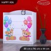 Komoda Happy K06 - medvídci s balónky (Barva bílá)
