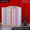 Komoda Happy K06 - barevné pásky (Barva bílá)