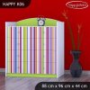 Komoda Happy K06 - barevné pásky (Barva bílá)