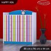 Komoda Happy K06 - barevné pásky (Barva bílá)