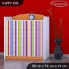 Komoda Happy K06 - barevné pásky (Barva bílá)