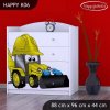 Komoda Happy K06 - bagr (Barva bílá)