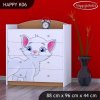 Komoda Happy K06 - bílá kočička (Barva bílá)