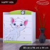 Komoda Happy K06 - bílá kočička (Barva bílá)