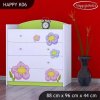 Komoda Happy K06 - kočička s květinou (Barva bílá)