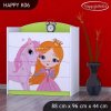 Komoda Happy K06 - princezna a jednorožec (Barva bílá)