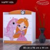 Komoda Happy K06 - princezna a jednorožec (Barva bílá)