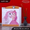 Komoda Happy K06 - princezna s koníkem (Barva bílá)