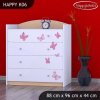 Komoda Happy K06 - víla s motýlkami (Barva bílá)