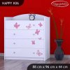 Komoda Happy K06 - víla s motýlkami (Barva bílá)