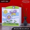 Komoda Happy K06 - motýl s květinou (Barva bílá)