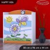 Komoda Happy K06 - motýl s květinou (Barva bílá)