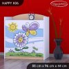Komoda Happy K06 - motýl s květinou (Barva bílá)