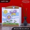 Komoda Happy K06 - motýl s květinou (Barva bílá)