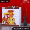 Komoda Happy K06 - lokomotiva (Barva bílá)